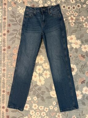 BCBGeneration Straight Leg Jeans in Dark Blue Denim